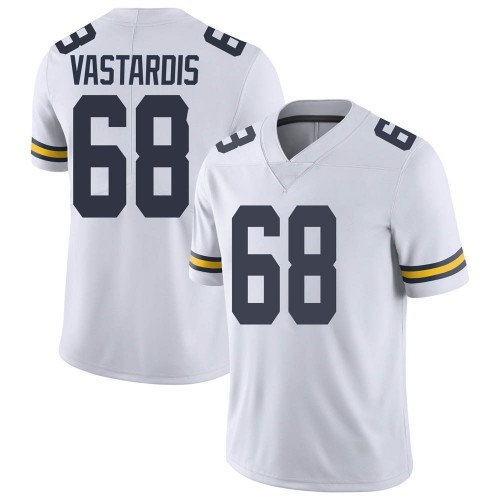 Andrew Vastardis Michigan Wolverines Men's NCAA #68 White Limited Brand Jordan College Stitched Football Jersey BGY7254AI